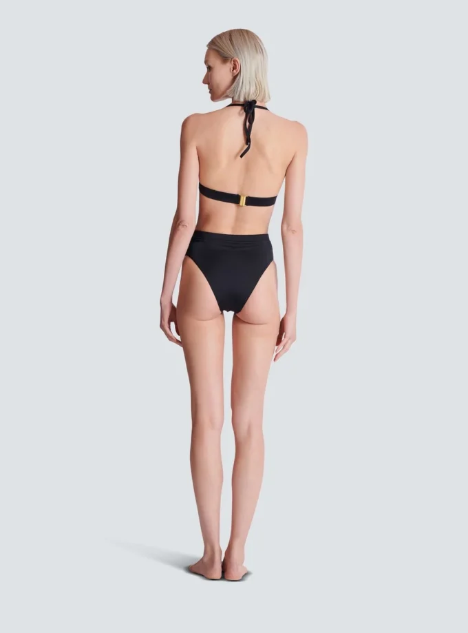 Two-piece swimsuit with buttons