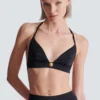 Two-piece swimsuit with buttons