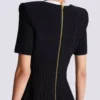 Two-tone A-line knit dress