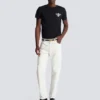 White denim straight-cut jeans White denim straight-cut jeans