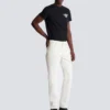 White denim straight-cut jeans White denim straight-cut jeans