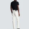 White denim straight-cut jeans White denim straight-cut jeans