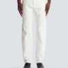 White denim straight-cut jeans White denim straight-cut jeans