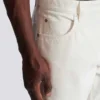 White denim straight-cut jeans White denim straight-cut jeans