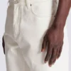White denim straight-cut jeans White denim straight-cut jeans