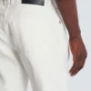 White denim straight-cut jeans White denim straight-cut jeans