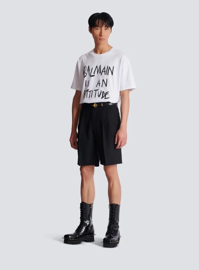 Wool darted Bermuda shorts Wool darted Bermuda shorts