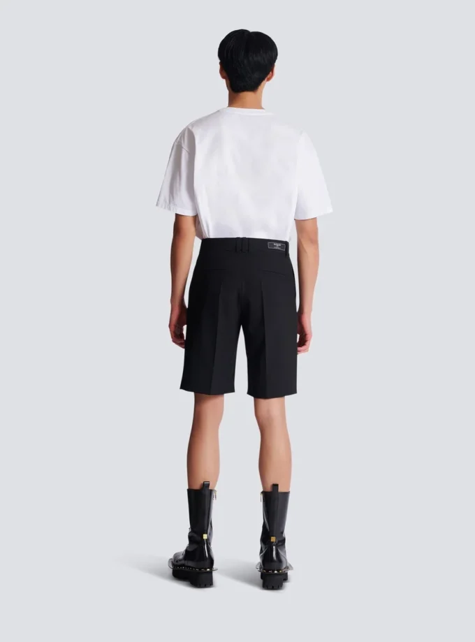 Wool darted Bermuda shorts Wool darted Bermuda shorts